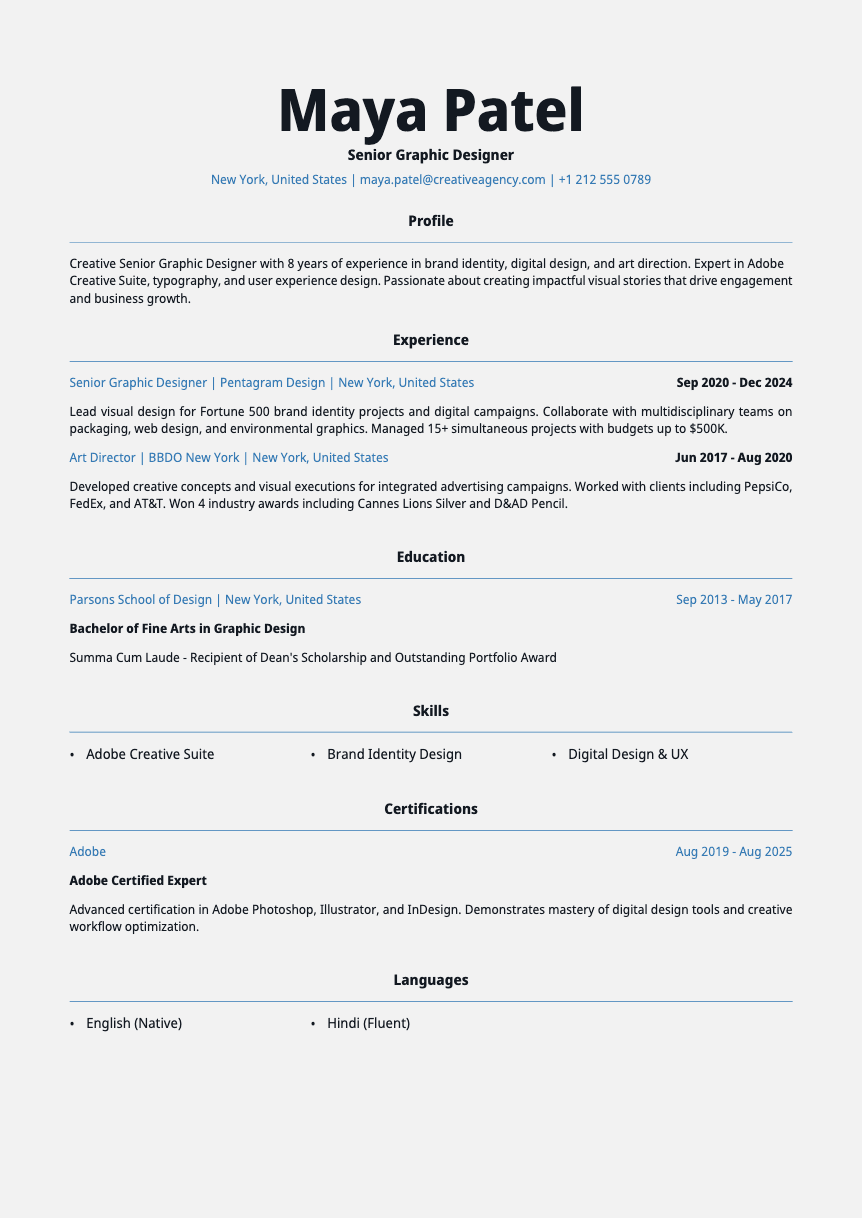Topaz - Resume template Topaz - Resume and CV template preview, professional ATS-friendly design
